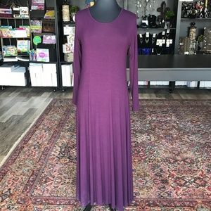 Sacred Threads Long Sleeve Purple Maxi Dress